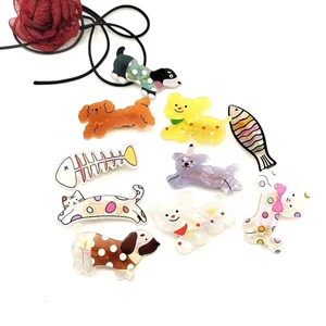 Combo 3 Kẹp Tóc Hình Thú & Xương Cá Acetate – Phụ Kiện Tóc Nữ Handmade Đáng Yêu & Độc Đáo