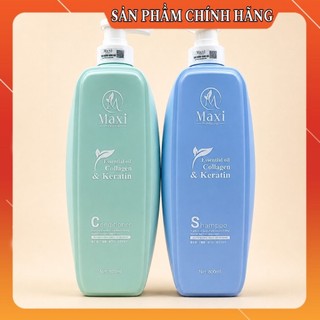 Cặp dầu gội xả MAXI 800ML (CHÍNH HÃNG) Phục Hồi Ngăn Tóc Gãy Rụng , Siêu Mềm Mượt Tóc