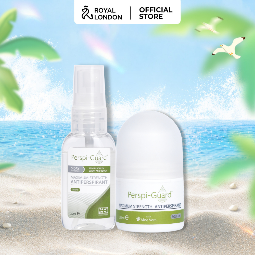 Combo khử mùi ngăn mồ hôi cao cấp Perspi-Guard lăn khử mùi 30ml + xịt khử mùi 30ml