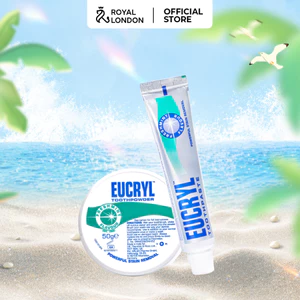 Combo Kem đánh răng Eucryl 62g + Bột tẩy trắng răng Eucryl 50g