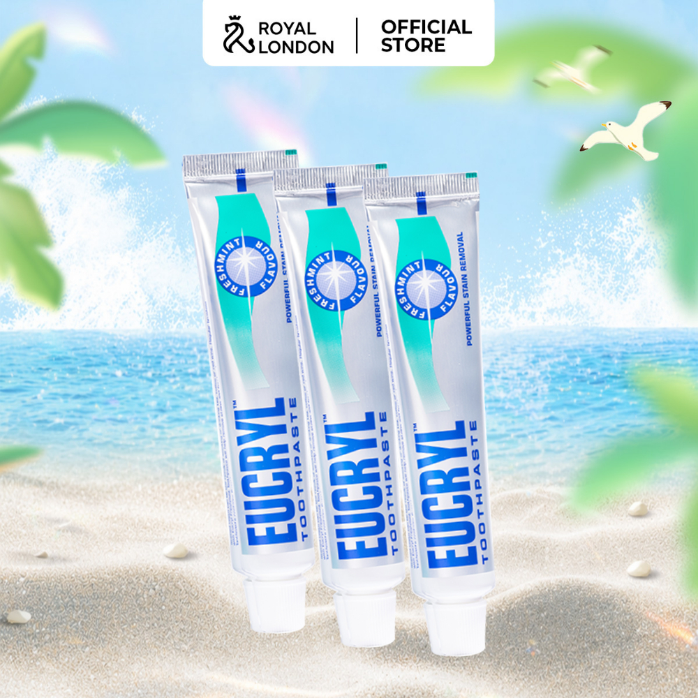 Combo 3 Kem đánh răng Eucryl hỗ trợ làm trắng răng (3x62g)