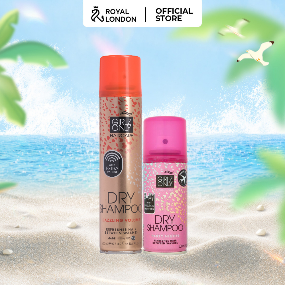 Combo Dầu gội khô dry Shampoo Girlz Only Size Lớn 200ml + Travel Size 100ml