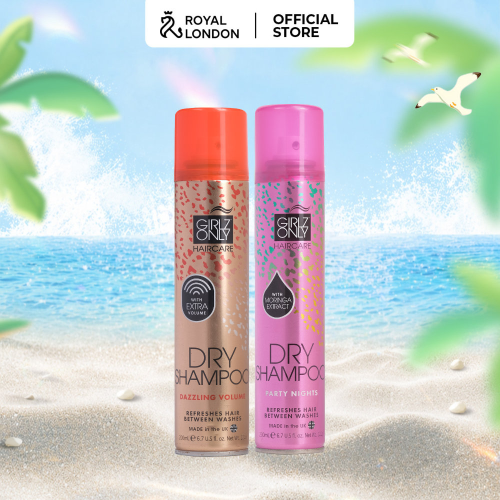 Combo 2 Dầu Gội Khô Dry Shampoo Girlz Only 200ml x 2, lưu hương dài lâu, phồng tóc gấp đôi chỉ sau 10s