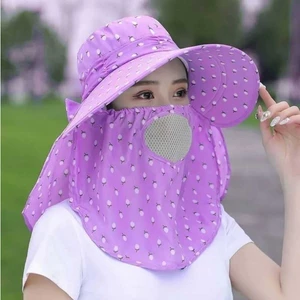 Mũ Chống Nắng Vành Rộng Có Khẩu Trang 🌞 Chống UV, Thoáng Khí, Gấp Gọn Nam Nữ