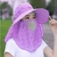 Mũ Chống Nắng Vành Rộng Có Khẩu Trang 🌞 Chống UV, Thoáng Khí, Gấp Gọn Nam Nữ
