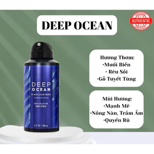 Xịt toàn thân cho nam Bath & Body Work Deep Ocean