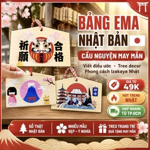 Bảng Gỗ Ema Nhật/Bảng gỗ trang trí truyền thống Nhật Bản Bảng phôi gỗ