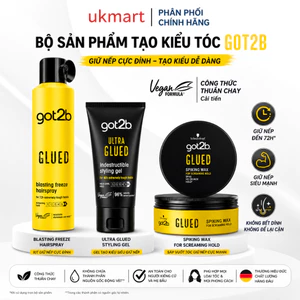Xịt giữ nếp tóc Got2b Glued Blasting Freeze Hairspray 300ml - Tạo kiểu, Giữ nếp đến 72h