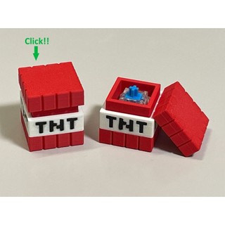 [Combo 2] Móc Khóa Clicker TNT Minecraft - móc khóa vui tay treo balo chìa khóa ấn tượng