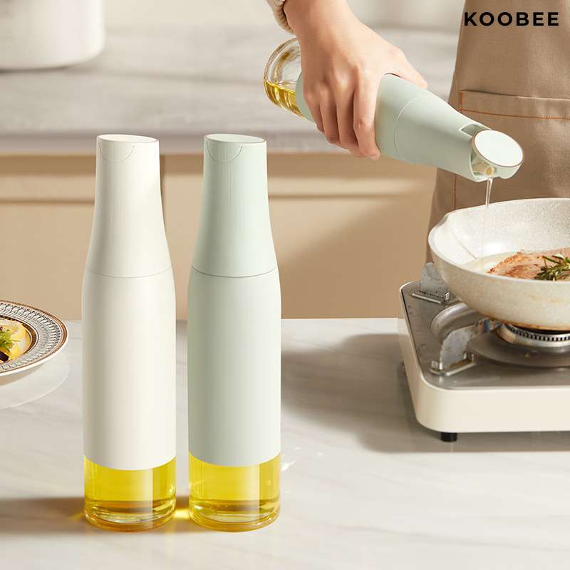 Chai Đựng Dầu Ăn Thủy Tinh KOOBEE Nắp Đóng Mở Tự Động Chống Rò Thông Minh 2 Màu Sang Trọng | 188