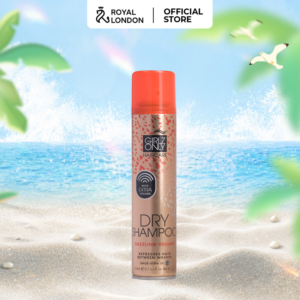 Dầu Gội Khô Dry Shampoo Girlz Only Dazzling Volume 200ml, phồng tóc gấp đôi mùi hương kẹo ngọt