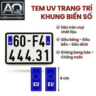 Combo Decal Cờ Việt Nam Dán Biển Số Xe Máy - Tem UV 3D Nổi Siêu Bền Không Bong Tróc