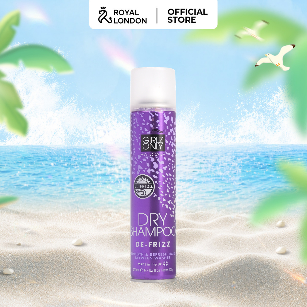 Dầu Gội Khô Dry Shampoo Girlz Only For De-Frizz 200ml (Tím) mùi hương nho