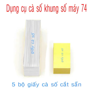 5 Bộ Giấy Cà Số Khung Số Máy Cho Ô tô Xe Máy Cắt Sẵn