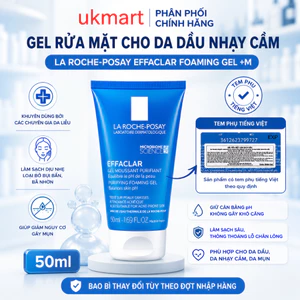 Gel Rửa Mặt La Roche-Posay Dành Cho Da Dầu, Nhạy Cảm 15ml - 50ml Effaclar Gel