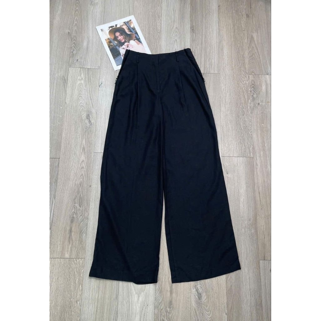 (BomoHouse) Quần suông pha linen Ann.Tay* bigsize - dư xịn