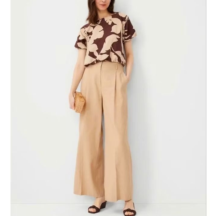 (BomoHouse) Quần suông pha linen Ann.Tay* bigsize - dư xịn