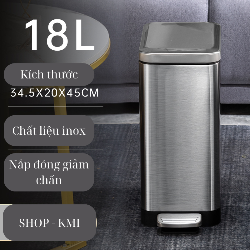 Thùng Đựng Rác Có Nắp Đậy 8L,12L,18L, Màu Sắc Xinh Xắn Tiện Dụng Cho Phòng Khách / Phòng Ngủ / Nhà Bếp