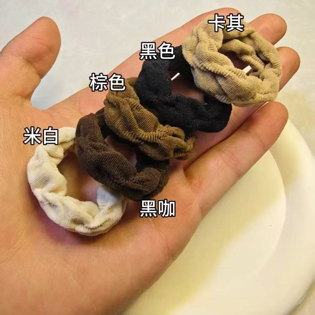 5 Dây Buộc Tóc Thun Gân Lớn Cao Cấp, Dây Thun Cột Tóc Đuôi Ngựa Co Giãn Bền Bỉ Phong Cách Hàn Quốc