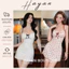 HT188 Váy ngủ cotton hoạ tiết hoa đỏ đính nơ kèm ĐỆM LÓT, đầm body cute dễ thương HT188 MÚT