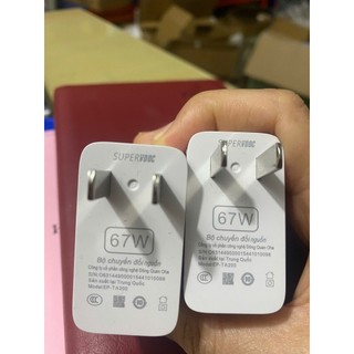 Củ cáp 67w supervooc sạc siêu nhanh, không đơ không nóng...(phukienmk10)