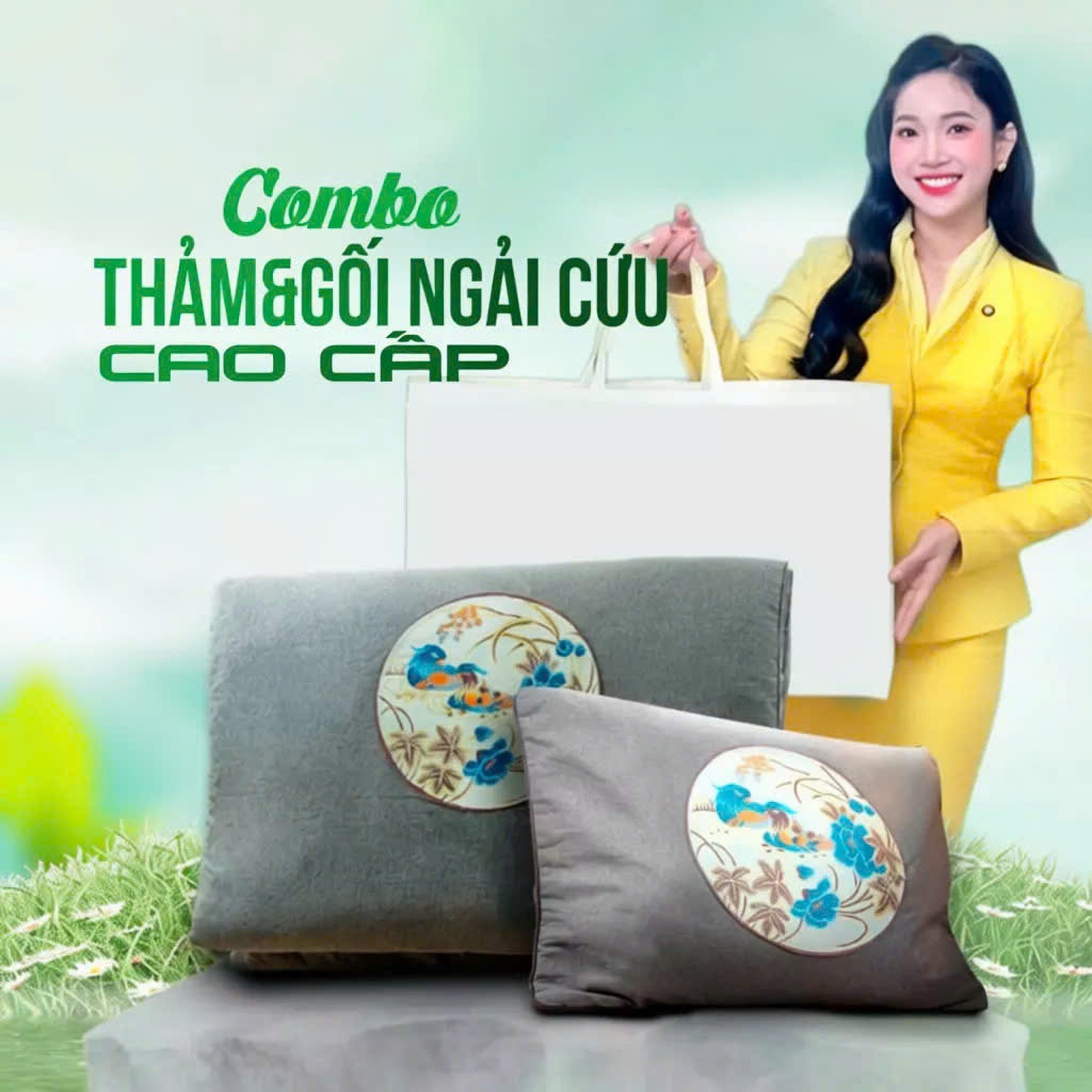 [ Hàng Việt ] Thảm Và Gối Ngải Cứu Chính Hãng – Đệm Sưởi Đông Y Thải Điện, Giữ Ấm, Hỗ Trợ Tuần Hoàn Máu