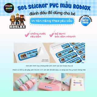 In theo yêu cầu - Set Sticker Dán Đồ Dùng Cho Bé - Decal PVC chống thấm - Colorboomshop