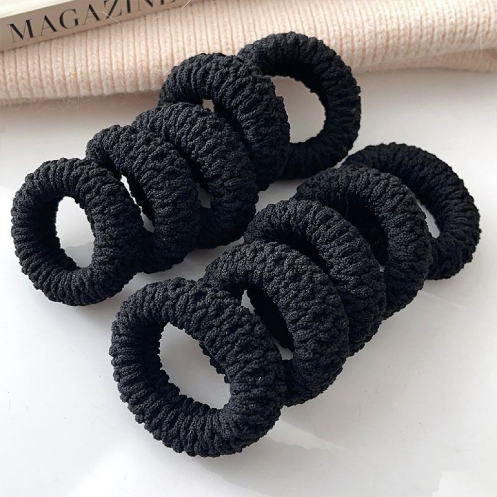 Set 10 Dây buộc tóc Thời Trang Hàn Quốc Mới Dày Tóc Phụ Kiện Tóc Dây Đuôi Ngựa Đàn Hồi Cao Và Bền Phụ Kiện Tóc