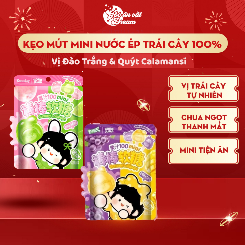 Đồ Ăn vặt Kẹo Hồ Lô Táo Gai và Dâu Tây, Snack Kẹo Trái Cây/Kẹo Bạc Hà/Kẹo Mút Chua Ngọt Ăn Vặt Nội Địa Trung