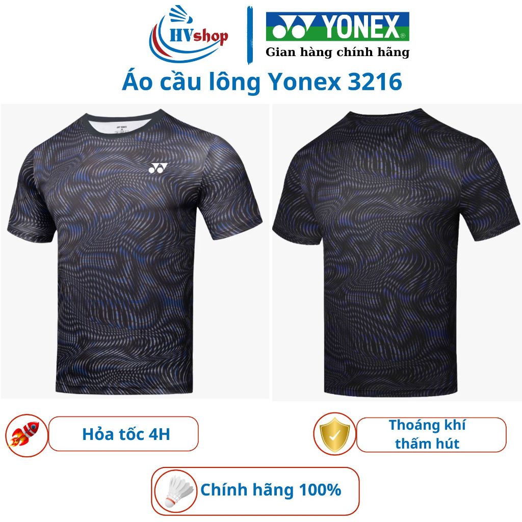 Áo cầu lông Yonex chính hãng 3216, chất thấm hút mồ hôi, thoáng khí - HVShop