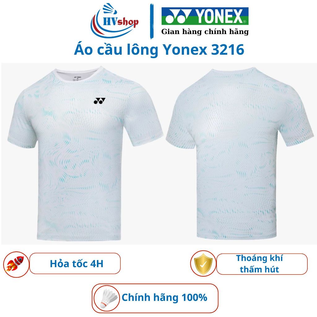 Áo cầu lông Yonex chính hãng 3216, chất thấm hút mồ hôi, thoáng khí - HVShop