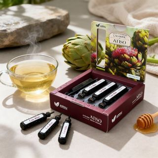 Cao Ống Uống Atiso AMMU Dạng Uống Tiện Lợi Hương Thanh Nhẹ Dễ Dùng Hộp 10 Ống x 10ml