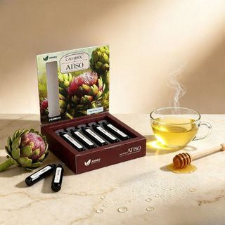 Cao Ống Uống Atiso AMMU Dạng Uống Tiện Lợi Hương Thanh Nhẹ Dễ Dùng Hộp 10 Ống x 10ml