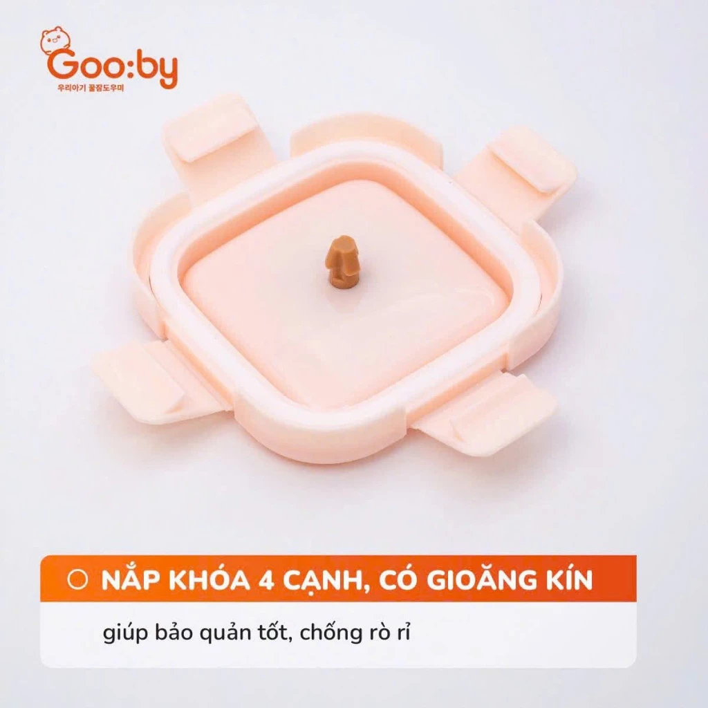 Set 2 hũ thuỷ tinh Gooby dung tích 140ml bảo quản thực phẩm trữ đồ ăn cho bé - hanzo2009