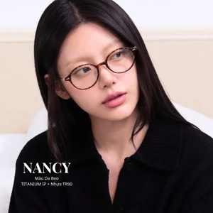 TITANIUM IP + NHỰA TR90 / Kính mắt chuyên lắp cận LÉAGLASSES - NANCY Oval CAO CẤP BỀN NHẸ 12G