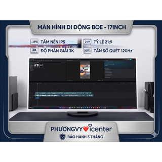 Màn Hình Di Động BOE 17 inch - 21:9 - IPS - 3K - Màn Gương - 120Hz - Chuẩn Màu SRGB100% -500 Nit
