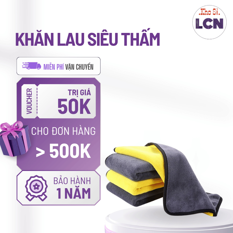 Khăn lau siêu thấm hút 💎FREESHIP💎 màu vàng 2 lớp cao cấp siêu sạch siêu thấm hút  [Chuyên sỉ]
