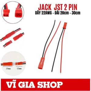 Cặp Jack Nối JST 2P Đực - Cái Dây 22AWG Cao Cấp - Giắc Kết Nối Nguồn Chịu Tải Ổn Định - Vĩ Gia Shop