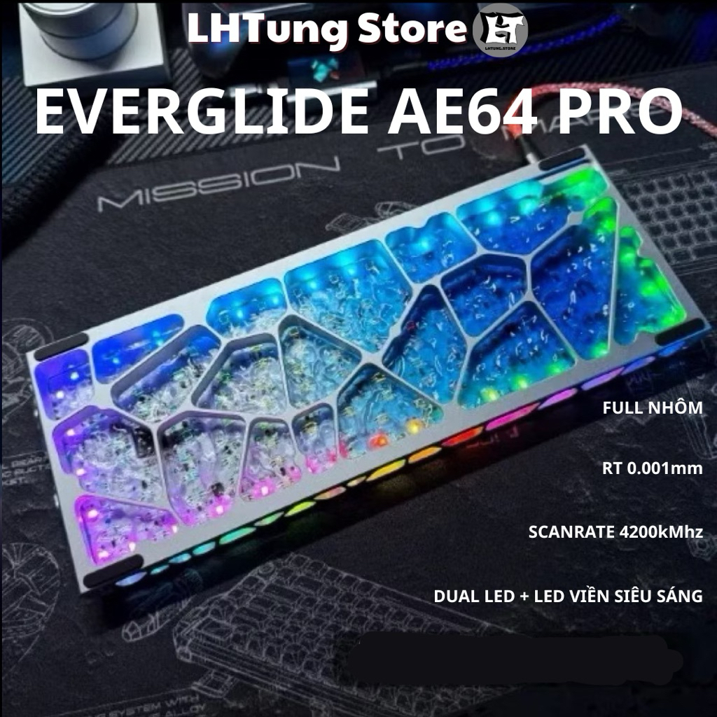 Bàn phím cơ gaming Everglide AE64 Pro HE | Full nhôm | Rapid Trigger ...