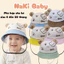 TH2 (SIZE 6-20 THÁNG) Nón mũ kèm CÓ KÍNH chắn gió cản bụi bảo vệ bé yêu, tránh gió đi xe máy cho bé