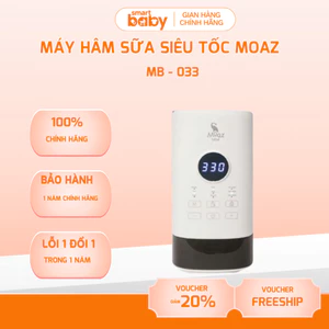 Máy Hâm Sữa Tiệt Trùng Rã Đông Thông Minh Siêu Tốc Moaz Bebe MB033