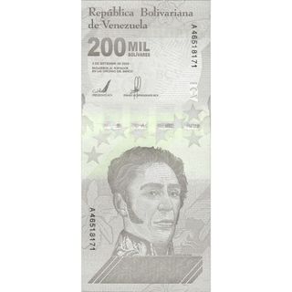 [SƯU TẦM QUỐC TẾ] 200 Triệu Bolivares Venezuela Siêu Lạm Phát Sưu tầm Hiếm