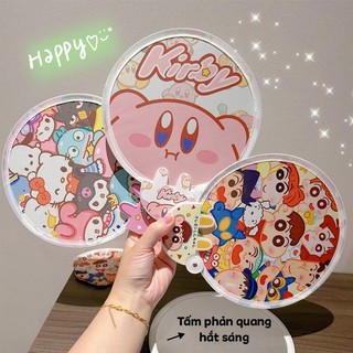 Quạt Cầm Tay Mini Gấp Gọn Có Tấm Phản Quang Hắt Sáng Chụp Ảnh Siêu Xinh, Quạt Bỏ Túi Siêu Tiện Lợi