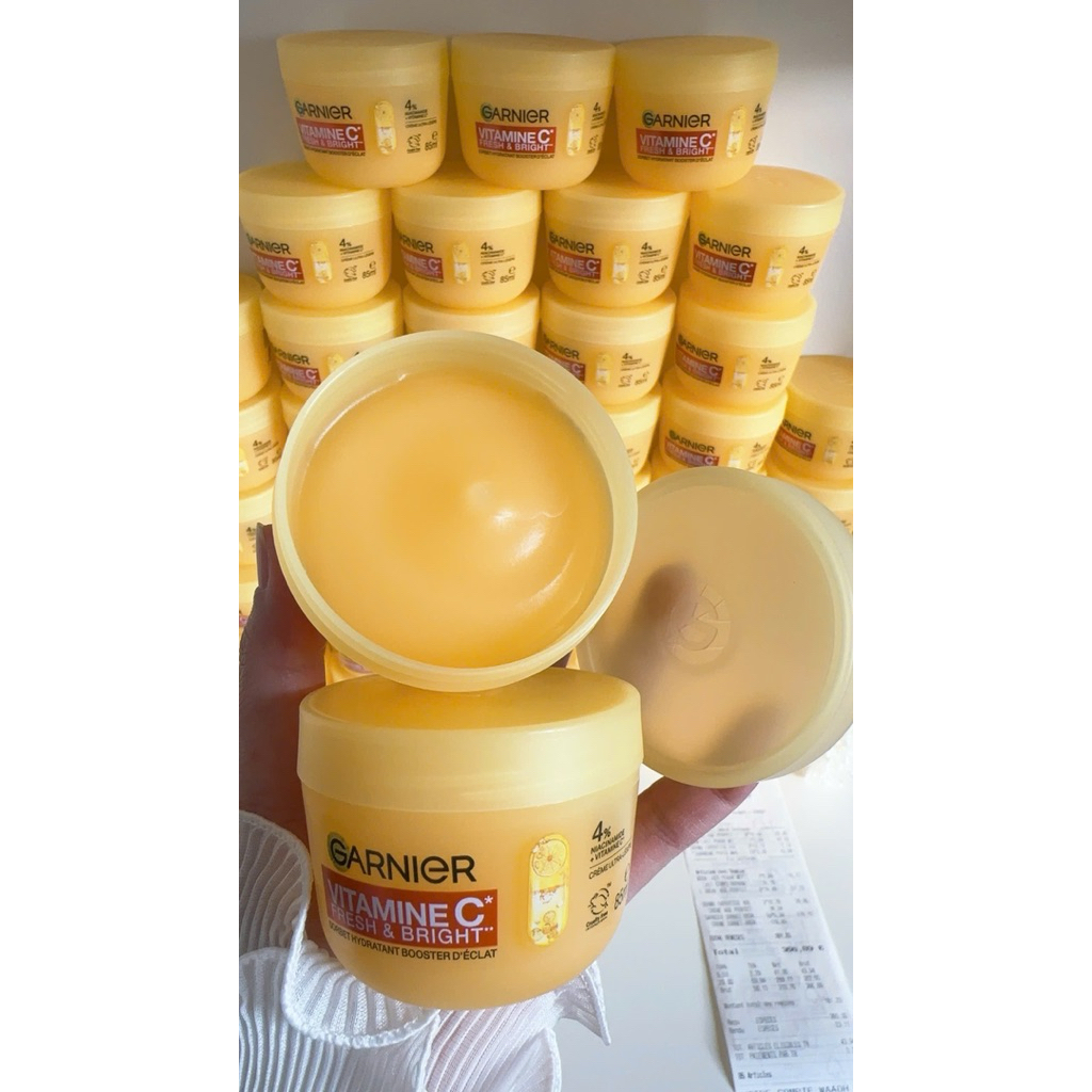 Kem Dưỡng Ẩm Garnier Vitamin C Fresh & Bright dòng mới ra mắt 85ml