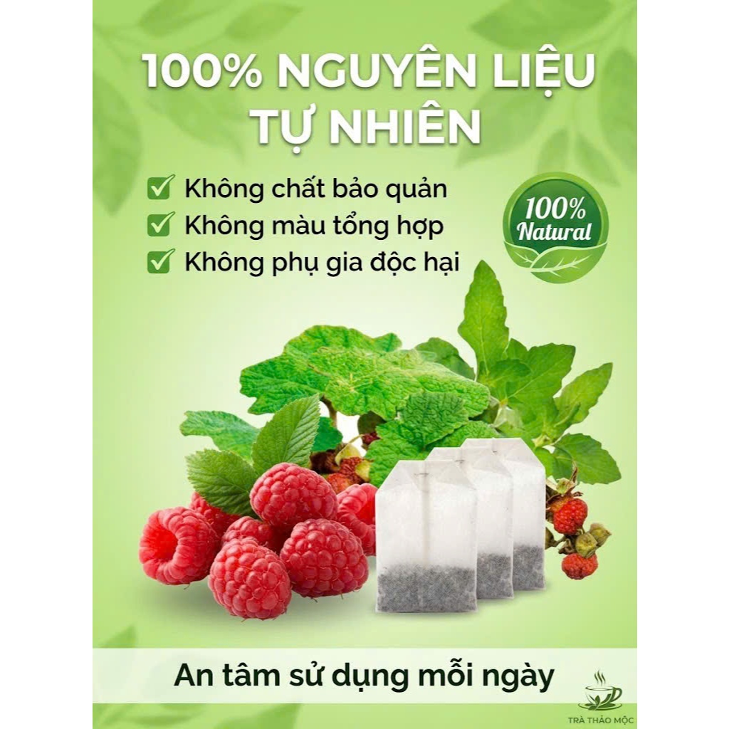 Trà Mâm Xôi Thảo Mộc Túi Lọc 40 Gói – Dễ Uống, Tiện Lợi