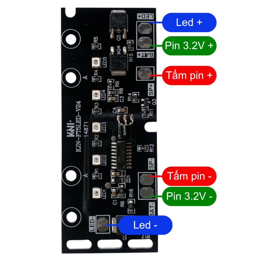 Mạch Điều Khiển Sạc Đèn Pha Năng Lượng Mặt Trời Kiwi V24
