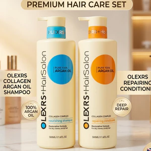 ​Cặp Gội Xả Olexrs Hair Salon Chính Hãng 960ml - Phục Hồi Tóc Hư Tổn, Ngăn Rụng Tóc, Thơm Sang Chảnh