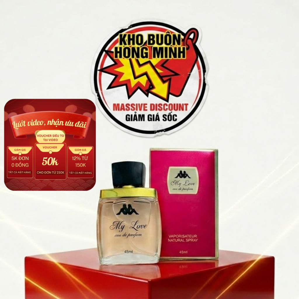Nước Hoa Nữ MY LOVE Lưu Hương Lâu, Mùi Tự Nhiên, NGọt Ngào, Quyến Rũ 45ml