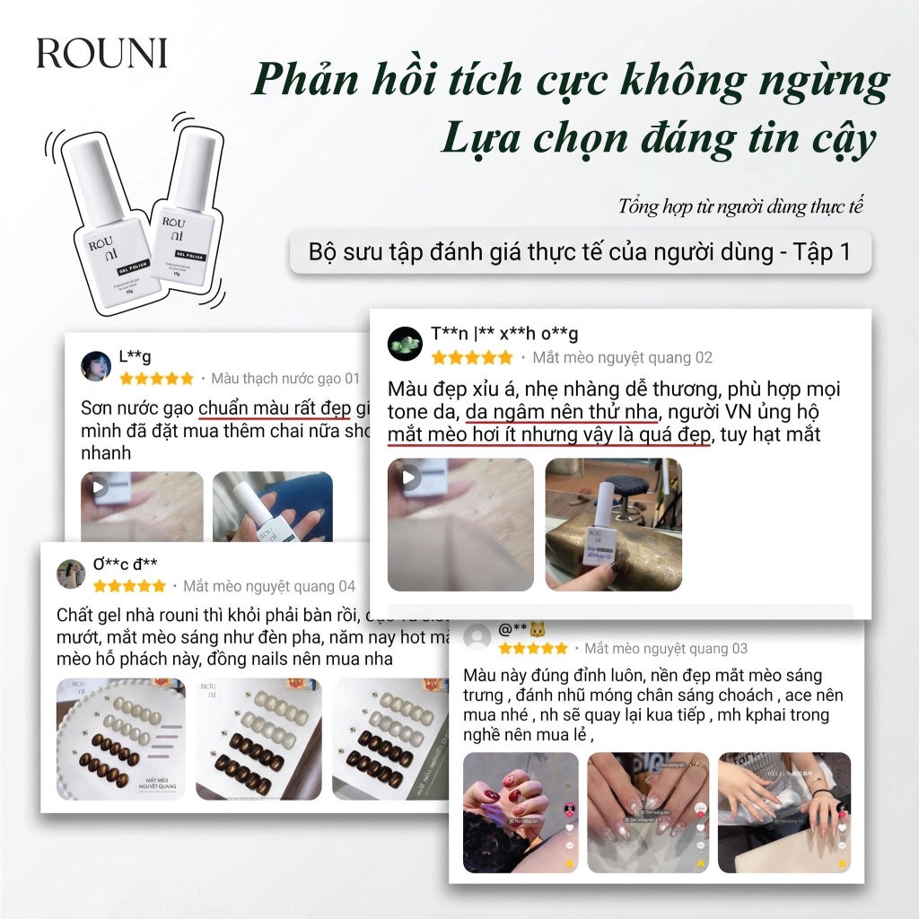 Sơn gel 10 màu kẹo ROUNI xu hướng hot mùa hè mới 2026 kẹo macaron sáng tay tôn da chuyên tiệm nail