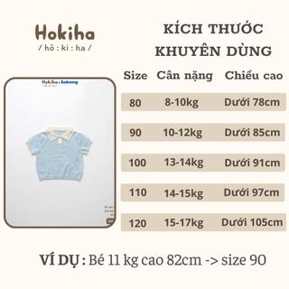Áo Polo Len Mỏng Phối Màu Cổ Áo Cho Bé Trai Bé Gái Hokiha Vải Len Mỏng Mềm Mịn, Co Giãn Thoải Mái Size Từ 8-17kg A111